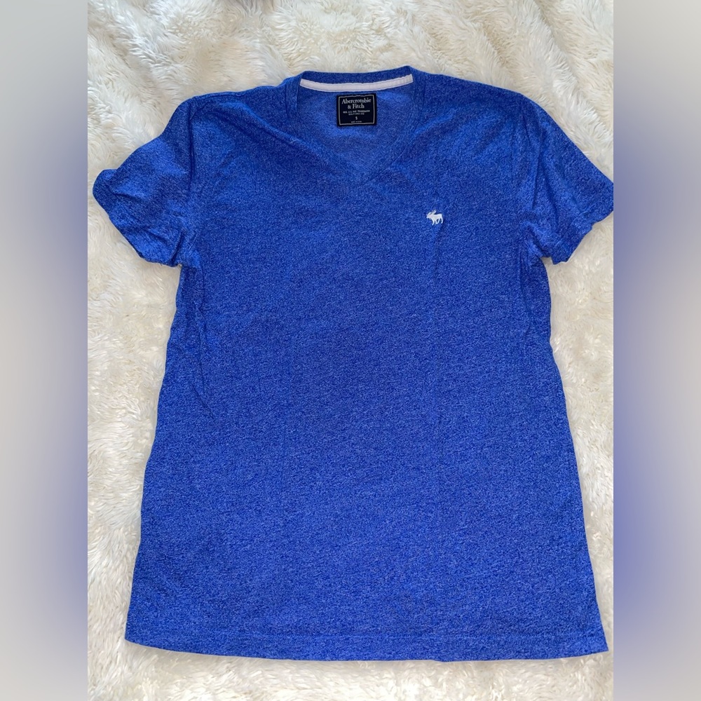 Abercrombie & Fitch Men’s logo t shirt blue small
